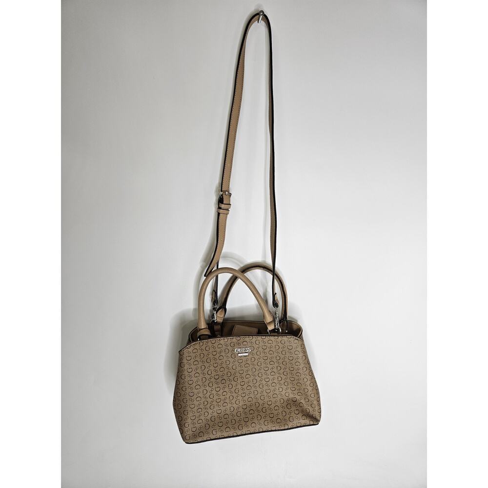 Guess Handbag Leather Dark Brown - Stylish Small Designer Bag